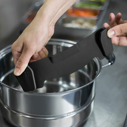 Clip on Strainer Silicone for All Pots, Standard 8.86 X 3.55In, Black | Food-Grade Bpa-Free, Fits Pots Pans Bowls, Dishwasher Safe, for Pasta Noodles Vegetable Fruits, Space-Saving Kitchen Gadget3