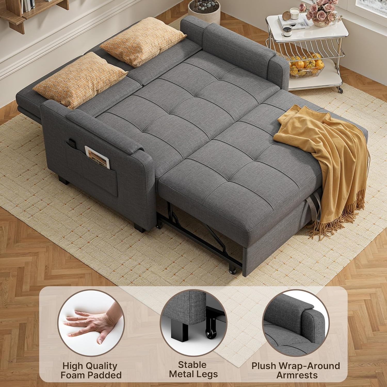 convertible-sofa-bed-modern-couch-bed-small-loveseat-sleeper-grey