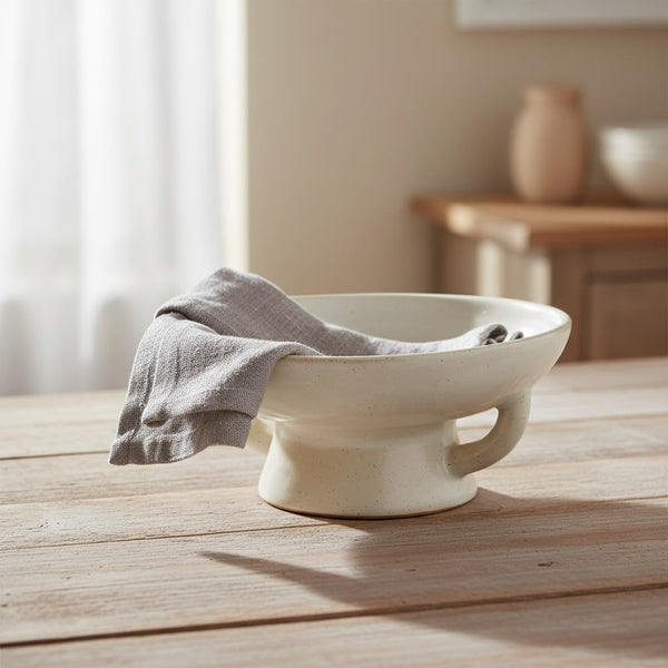 Creative Co-Op Stoneware Bowl W Reactive Glaze, White3