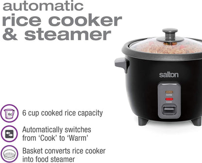 6 Cup Automatic Rice Cooker, 6 Cups Cooked / 3 Cups Uncooked, Stainless Steel7