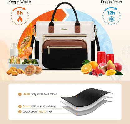 Insulated Lunch Box for Women,Large Adult Lunch Cooler Bag Women3