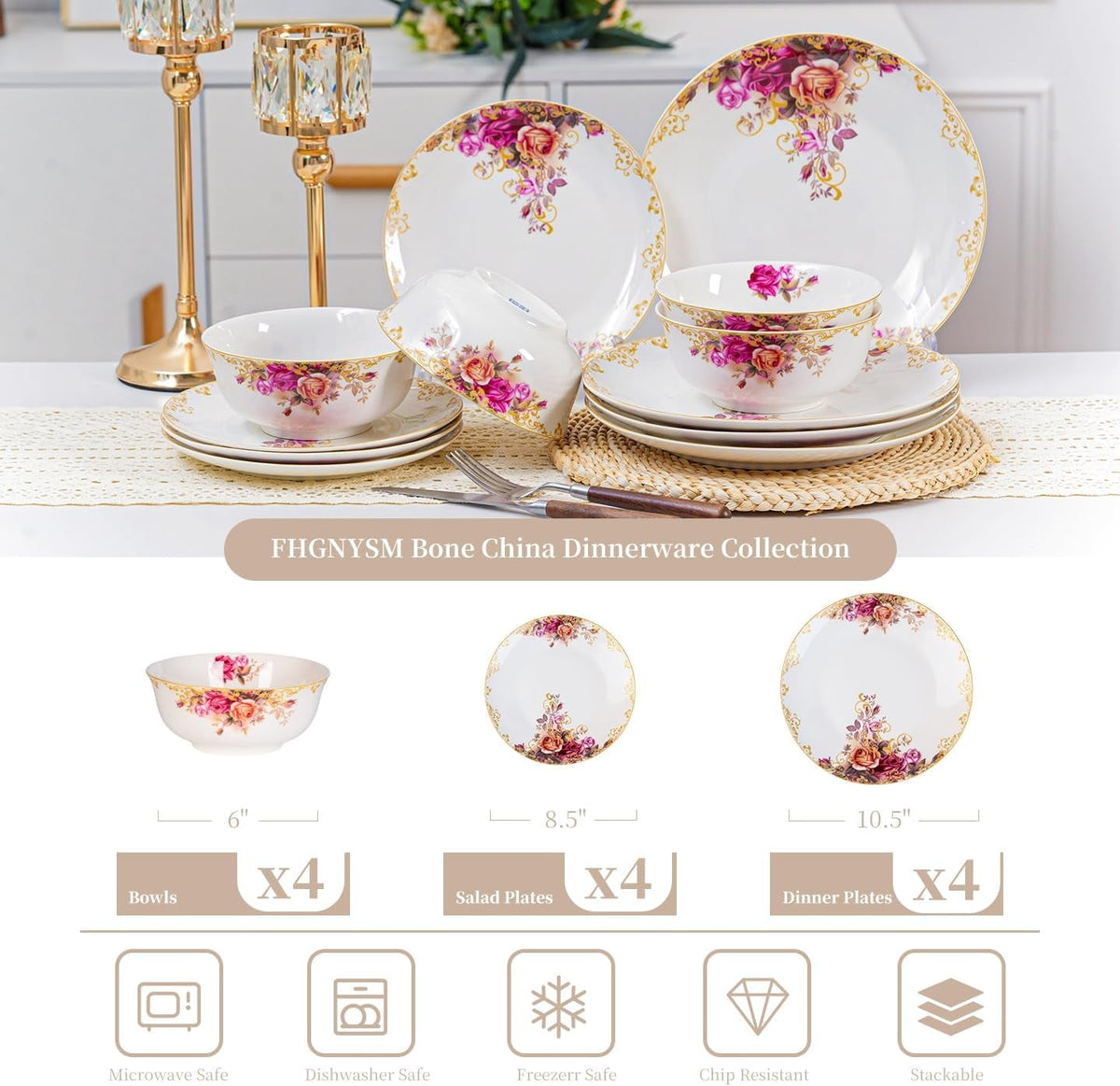 12-piece-dinnerware-sets-for-4-white-porcelain-gold-rim-formal-dining