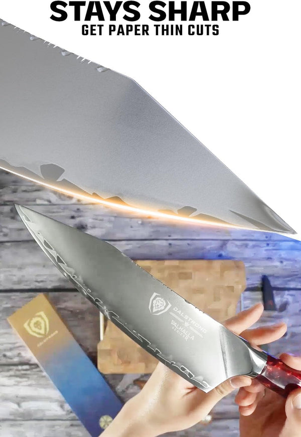 8" Chef Knife - Red Resin Handle Edition2