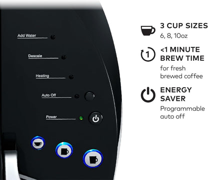 K-Classic Single Serve K-Cup Pod Coffee Maker, with 3 Brew Sizes, 48Oz Removable Reservoir, Black6
