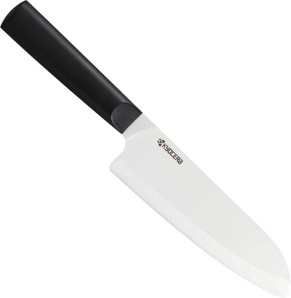 Innovationwhite 6" Ceramic Santoku Chefs Knife - White Z212 Blade with Non-Slip Black Handle1