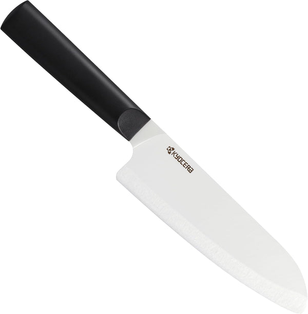 Innovationwhite 6" Ceramic Santoku Chefs Knife - White Z212 Blade with Non-Slip Black Handle1