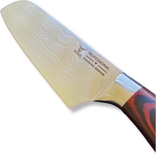 Laser Damascus 7-Inch Santoku Knife – Precision Stainless Steel Blade for Versatile Chopping & Professional Cooking8