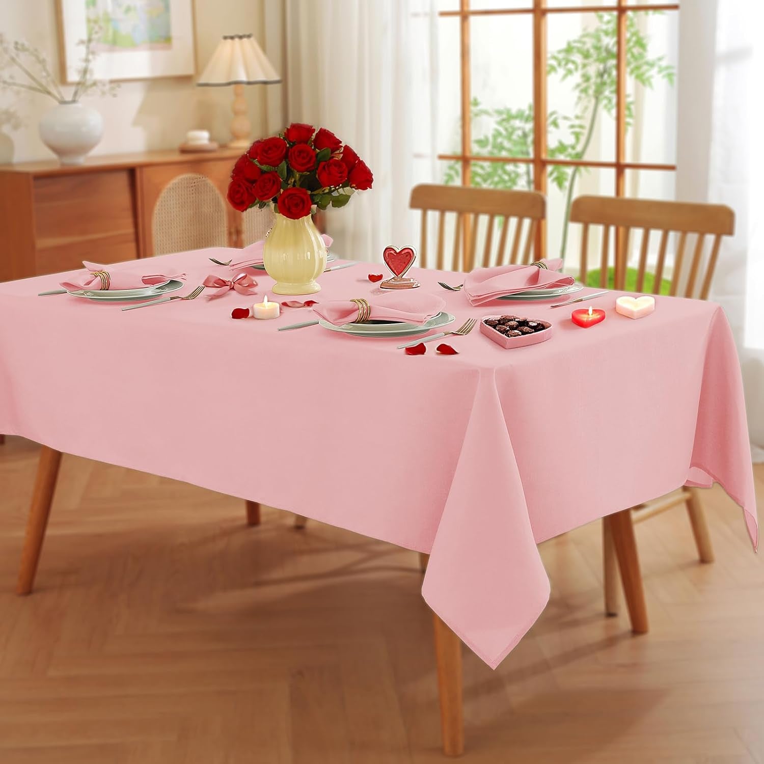 pink-faux-linen-tablecloth-60x102-inch-rectangle