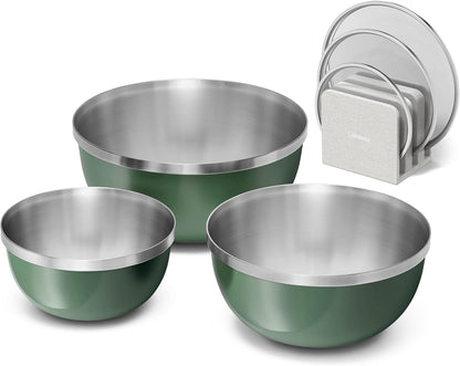 Caraway 7-Piece Mixing Bowl Set with Lids and Lid Storage Organizer1