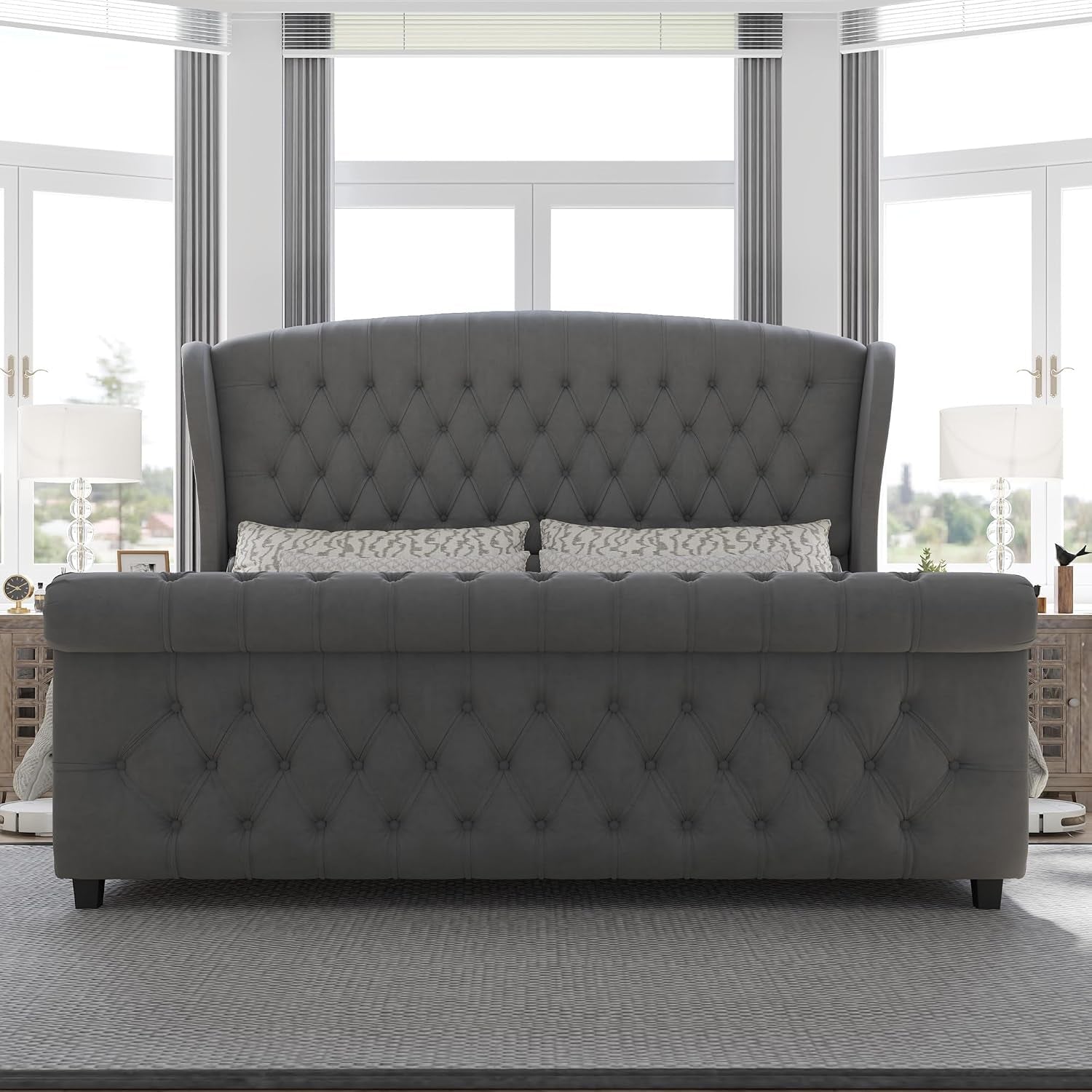 california-king-upholstered-sleigh-bed-frame-with-headboard