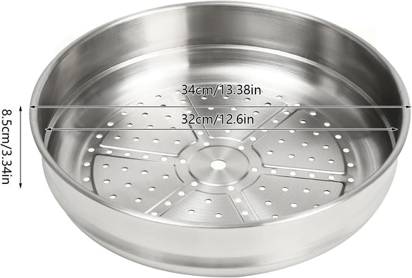 Stainless Steel Wok Pan Stir-Fry Wok Non Stick Frying Pan Honeycomb Skillet with Handle Lid for Gas Stove, Induction Cooker Ceramic Stove, Silver Black (13In-With Steamer Basket)5