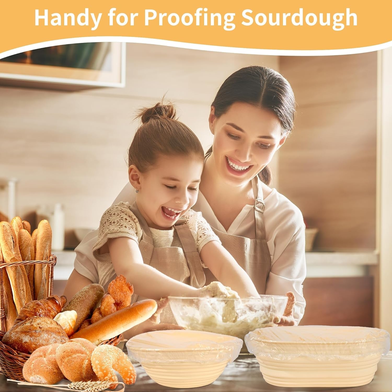 200-bowl-covers-for-bread-proofing-elastic-large-plastic-wrap-for-food-stretch-food-covers-keep-food-fresh-reusable-shower-caps-for-sourdough-bread-baking-essential-supplies-fits-bowls-up-to-11