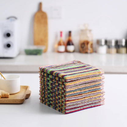 Kitchen Dishcloths for Washing Dishes, Ultra Absorbent Dish Rags, Cotton Cleaning Cloths Pack of 8, 12X12 Inches (Multi-1, 12X12 Inch) | High Absorbent, for Cleaning Drying Wiping, Quick Dry, 100% Cotton Dishcloths, Kitchen Washcloths 12X12 Inches6