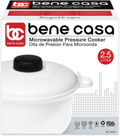 '- 2.6 Qt. Microwave Pressure Cooker - Non-Stick Surface and Locking Lid - Cooks up to 12 Cups of Cooked Rice (6 Cups Uncooked)3