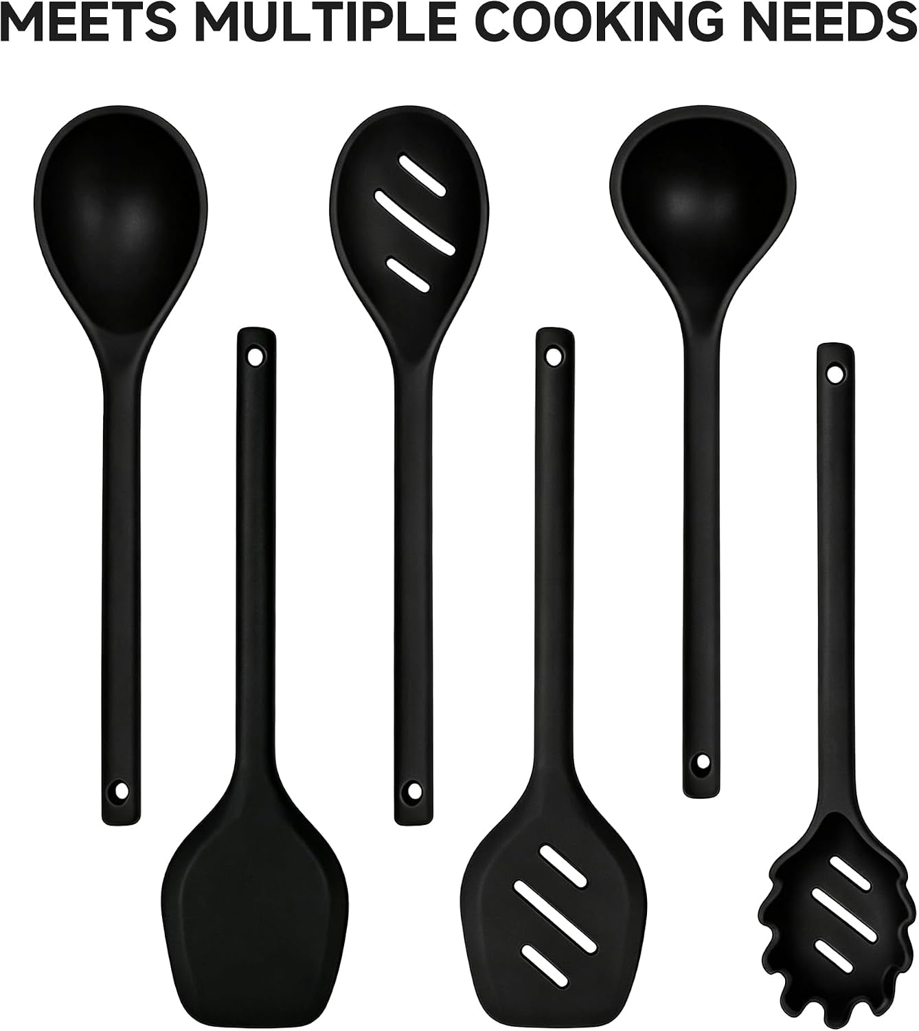 mejoncb-6-piece-silicone-cooking-utensils-set-heat-resistant-spatula-ladle-spoon-set-with-stainless-steel-handle-non-stick-cookware-kitchen-tools-black