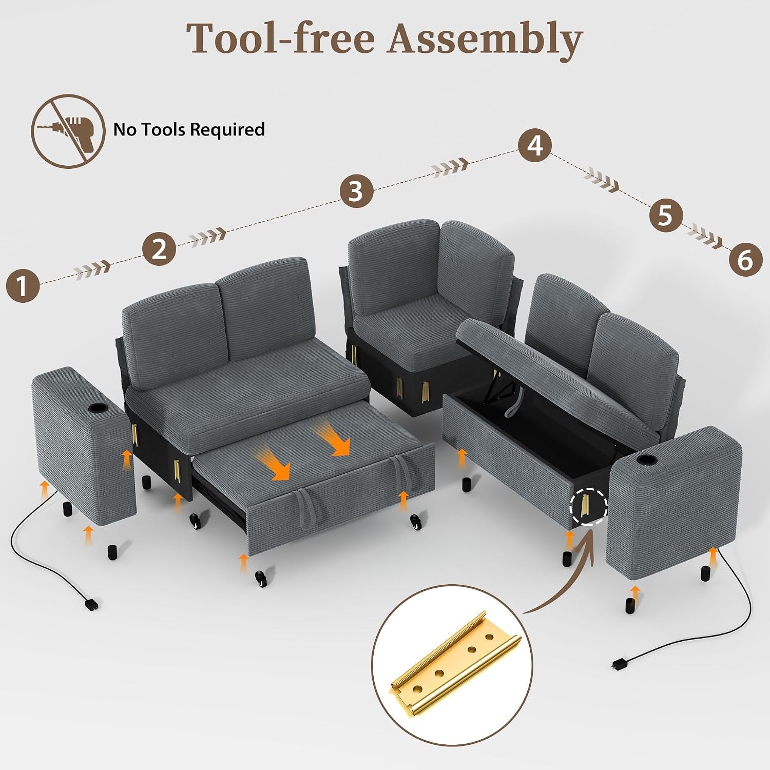 sectional-sleeper-sofa-with-pull-out-couch-bed-5-seats-modular-l-shaped-cloud-couch-with-storage-chaise-dual-arm-storage-usb-charging-adjustable-backrest-sofa-grey-corduroy