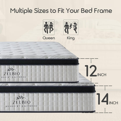 King Size 14" Hybrid Mattress,Medium, Motion Isolating9