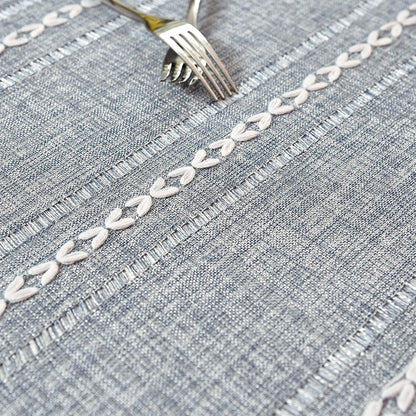 Rustic Oval Cotton Linen Tablecloths Embroidered Farmhouse Spring Table Cloths, Kitchen Dining Room Party Tablecloth Table Cover for Oval Tables 54 X 72 Inches7
