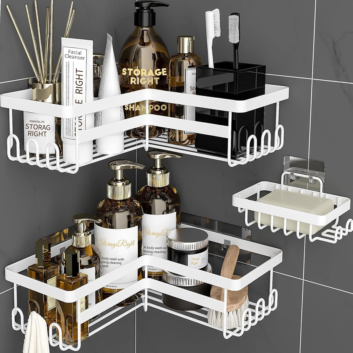 corner-shower-caddy-adhesive-shower-organizer-with-hooks