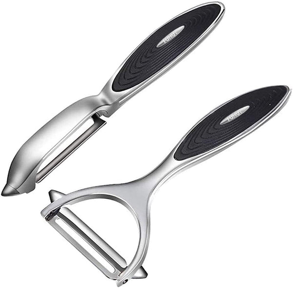 Vegetable, Apple Peelers for Kitchen, Fruit, Carrot, Veggie, Potatoes Peeler, Y-Shaped and I-Shaped Stainless Steel Peelers, with Ergonomic Non-Slip Handle & Sharp Blade, Good Sturdy (2PCS)1