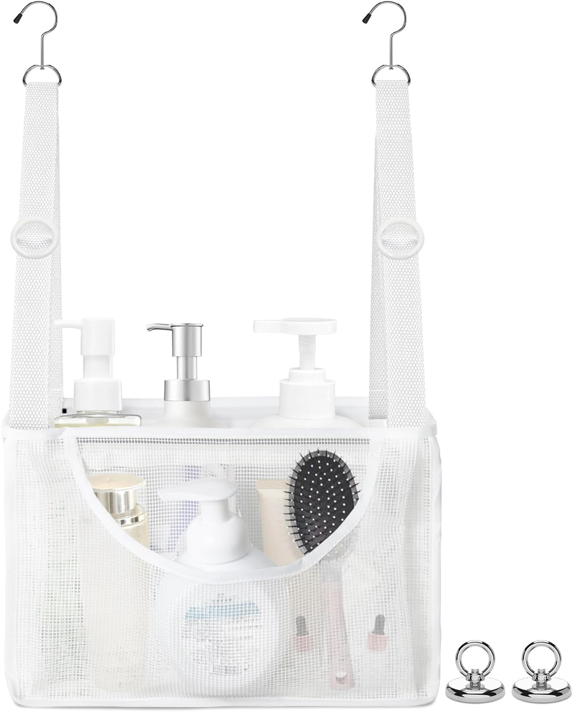 pvc-mesh-hanging-shower-caddy-organizer-white-12x5x7