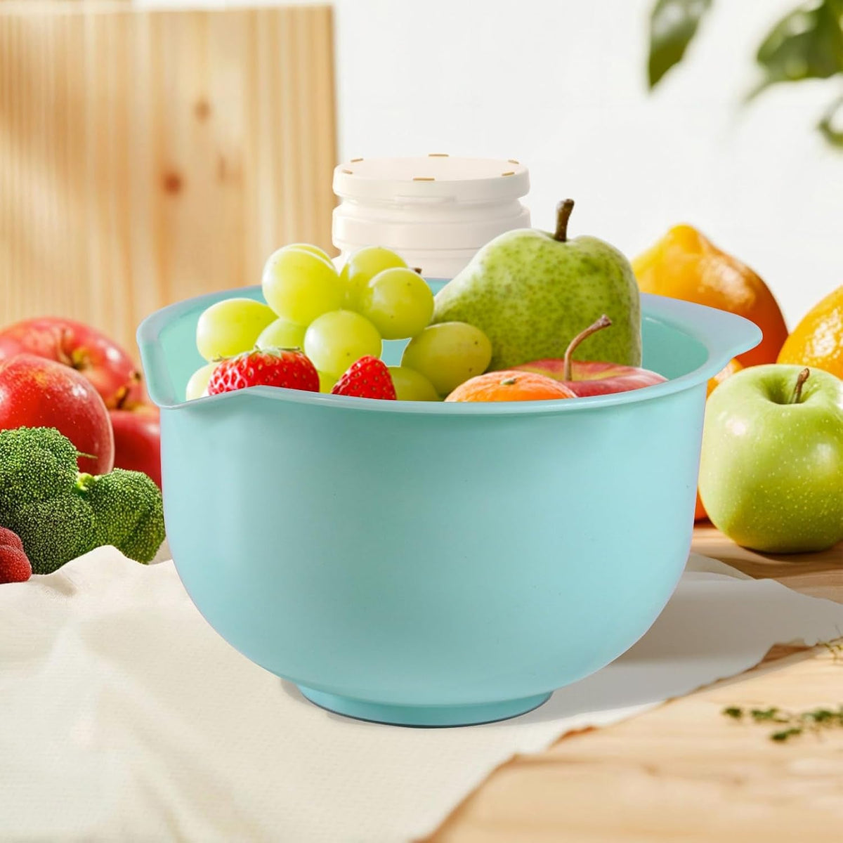 nesting-plastic-mixing-bowls-set-of-3-1-5-quart-2-quart-2-5quart-nesting-bowls-with-non-slip-base-and-easy-pour-spout-dishwasher-safe-green-pink-grey