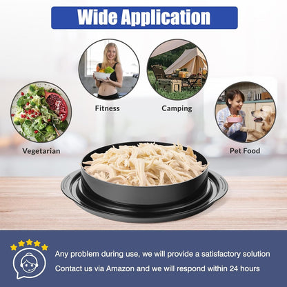 Chicken Shredder Tool Twist, Food-Grade Meat Shredder, Black | 2026 Pro, Visible Lid, Strong Anti-Slip Base, Ergonomic Handle, Chicken Breast Shredder, Suitable for Pork Beef Chicken6