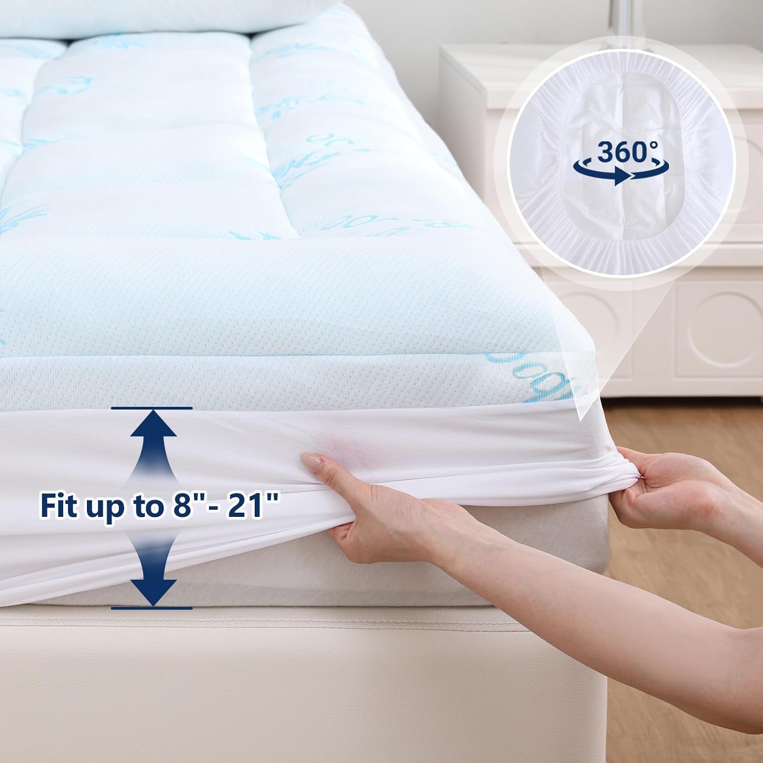 100-waterproof-queen-mattress-topper-viscose-derived-from-bamboo-cooling-pillow-top-memory-foam-mattress-topper-for-hot-sleepers-deep-pocket-fits-8-21-inch
