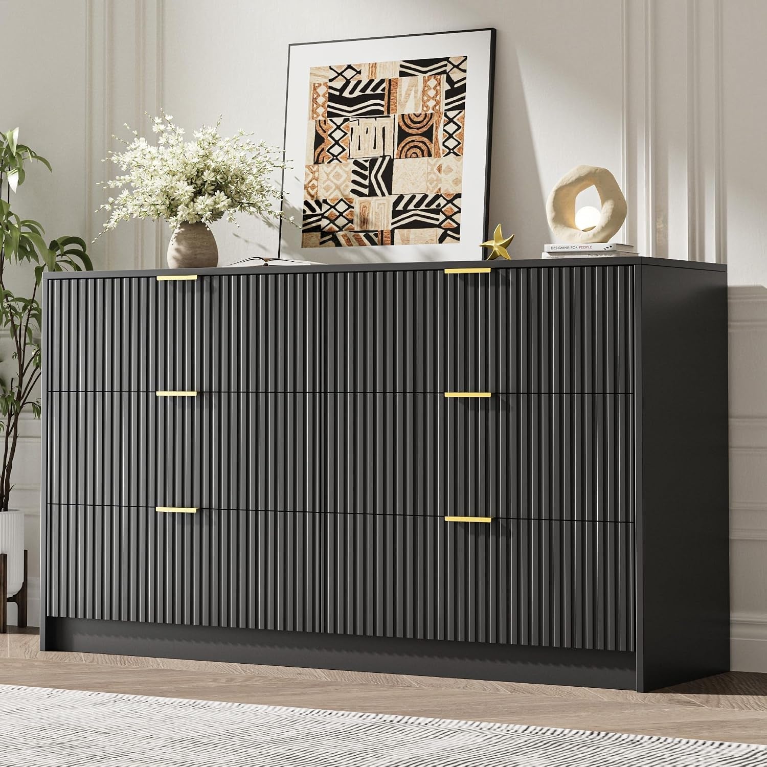 black-6-drawer-dresser-for-bedroom-55-wide-modern-chest-of-drawers-with-gold-metal-handles-fluted-wood-tv-stand-for-living-room-hallway