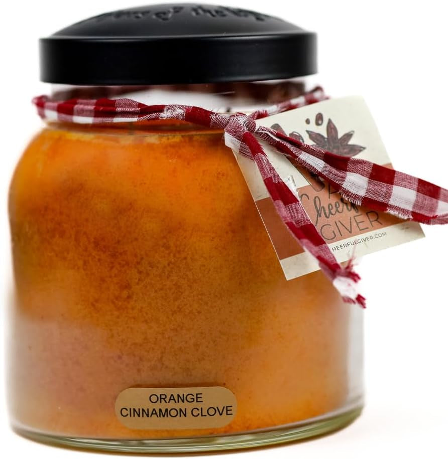 orange-cinnamon-clove-34oz-papa-scented-candle-jar-with-lid-keepers-of-the-light-155-hours-of-burn-time-gift-for-women-orange