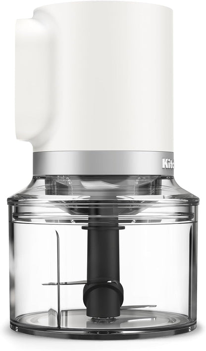 Kitchenaid GO Cordless Top down Chopper, Battery Sold Separately, KTCR350 | Cordless, 3.5 Cup Capacity, One-Touch Control, Battery Sold Separately, Porcelain White1