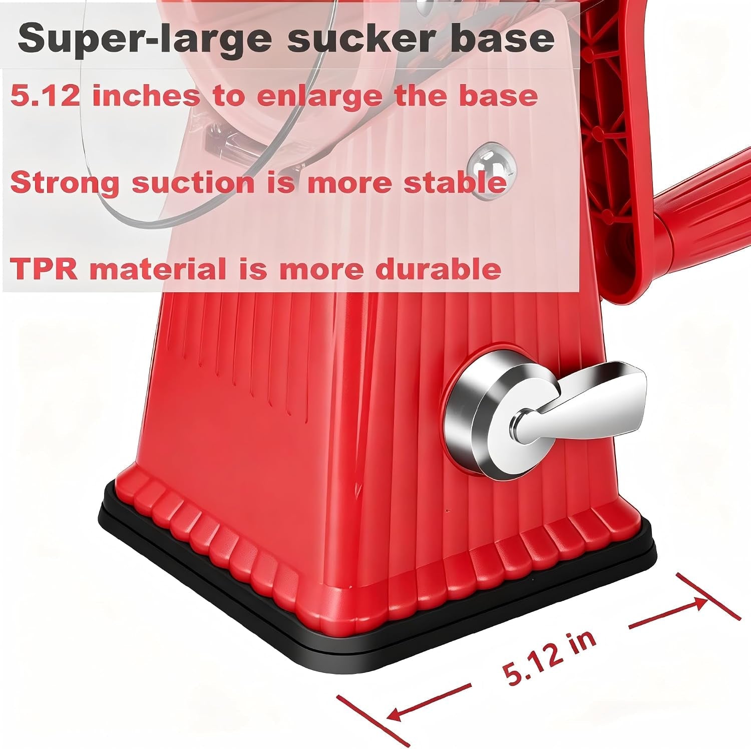 rotary-cheese-grater-with-5-well-designed-blades-strong-suction-base-kitchen-mandoline-vegetable-slicer-with-blade-storage-box-red