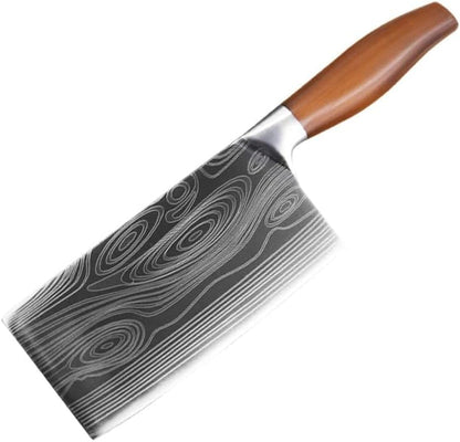Meat Cleaver, 7 Inch Damascus Pattern Chef Knife Stainless Steel Kitchen Knives Fish Slicing Knife Cooking Tools1