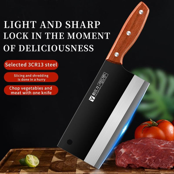 Meat Cleaver,Cleaver Knife 7.5 Inch Kitchen Knives Household Stainless Steel Meat Cleaver, Sharp Chef'S Slicing Knife, Vegetable Cutter, LAMAJIGA58443