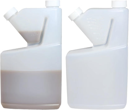 17Oz Tip & Pour Measuring Containers with Lids (2 Pcs) – Plastic Tip Measure Bottles, up to 2Oz Precise Measuring Capacity, Reusable Measuring Cups, No Extra Measuring Cup Needed1