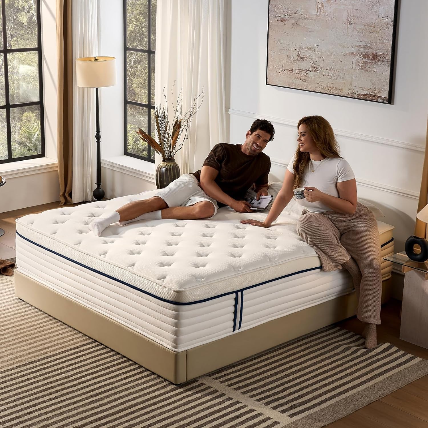 12-inch-queen-size-mattress-hybrid-memory-foam-medium-feel