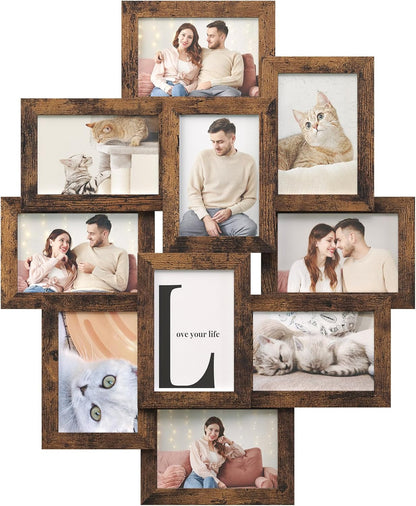 SONGMICS Collage Picture Frames for Wall Decor, 10-Pack 4X6, Glass Front1