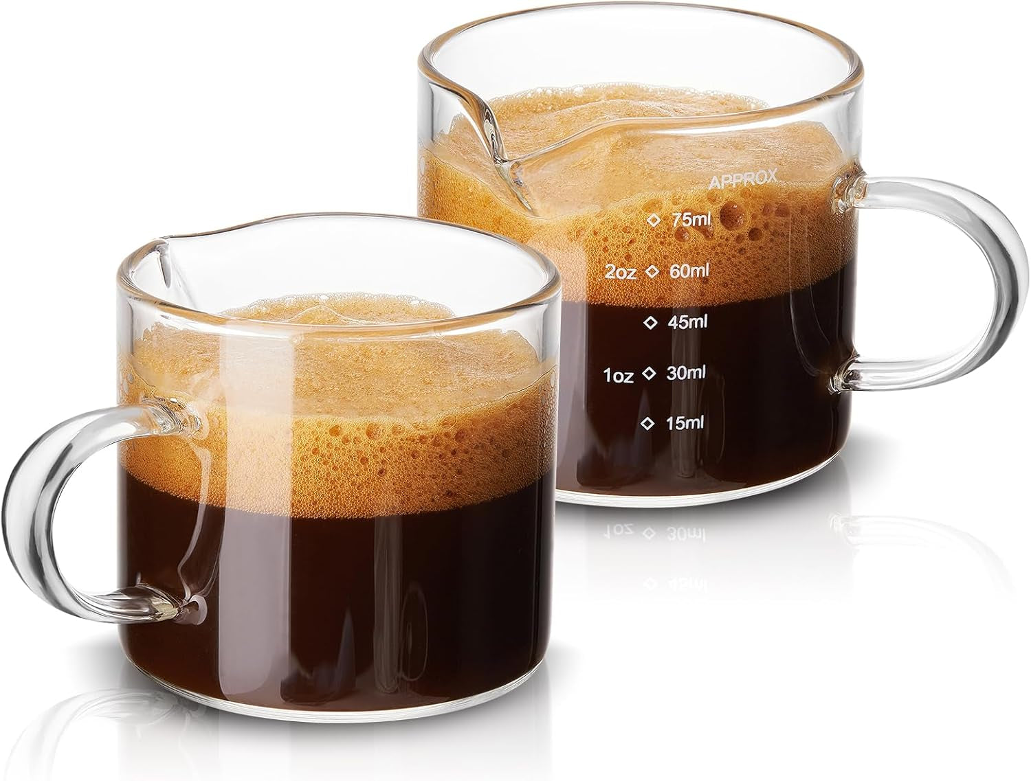 2-pack-measuring-cups-75ml-espresso-cups-with-handle-espresso-shot-glasses-with-v-shaped-mouth-clear-accessories-milk-frothing-pitcher