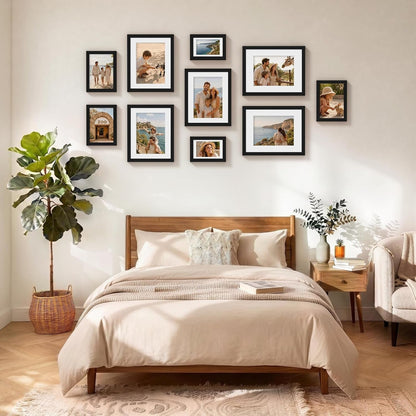 8X10 Picture Frames Set of 4, for Wall or Tabletop Display, Black6