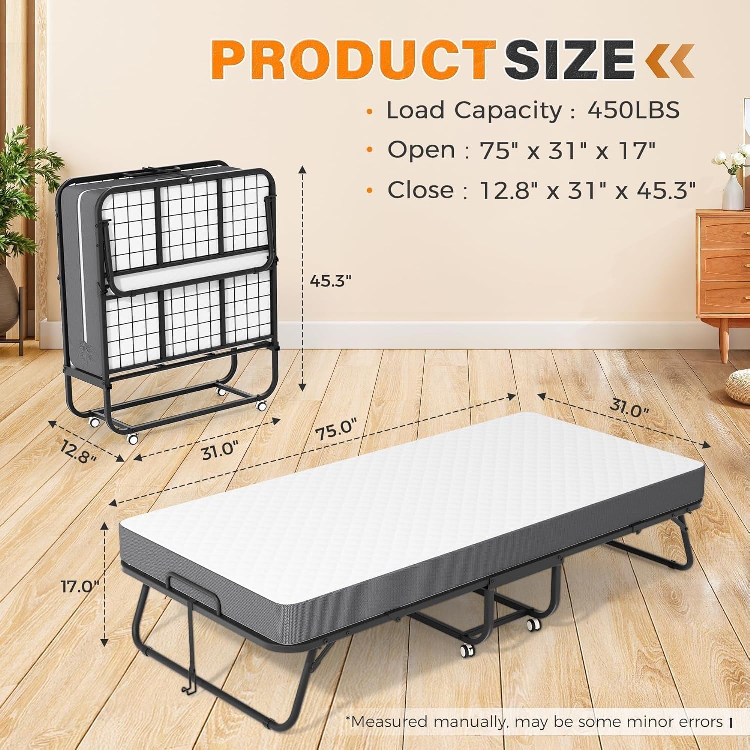 folding-bed-with-5-inch-memory-mattress-75-x-31-foldable-single-cot-size-with-wheels-for-adults-portable-rollaway-bed-with-metal-frame-for-apartment