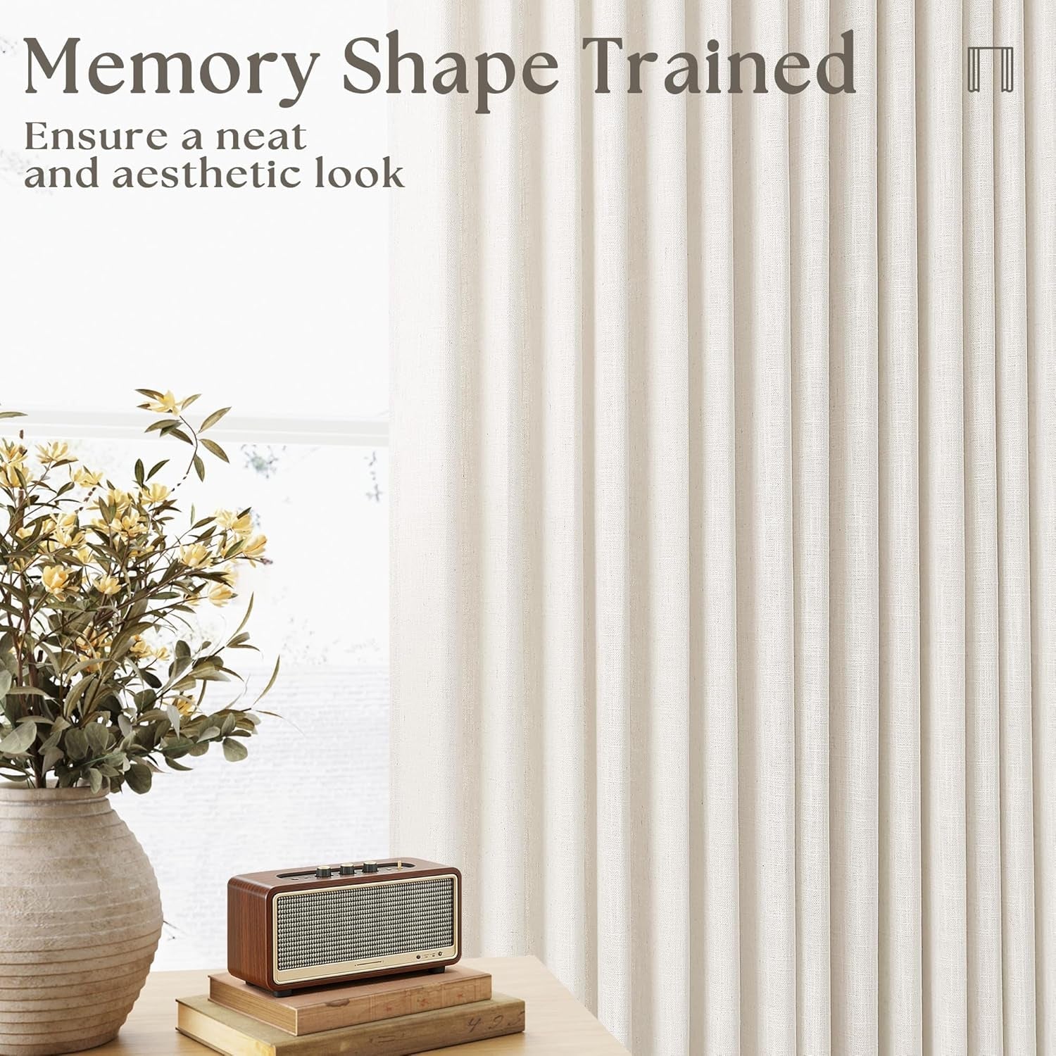 natural-pinch-pleated-linen-semi-sheer-84-inch-curtains-2-panels-pinch-pleat-hooks-rings-back-tab-cream-ivory-birch-boho-neutral-textured-linen-window-curtain-for-living-room-bedroom