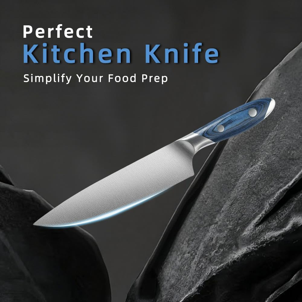 8-inch-stainless-steel-kitchen-chef-knife-blue-pakkawood-handle
