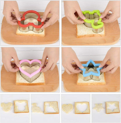 Sandwich Cutters Set for Kids, 12 PCS | Mickey Mouse, Dinosaur, Star, Heart Shapes and Mini Vegetable Fruit Cookie Cutters Food Mold for Holiday and Party2