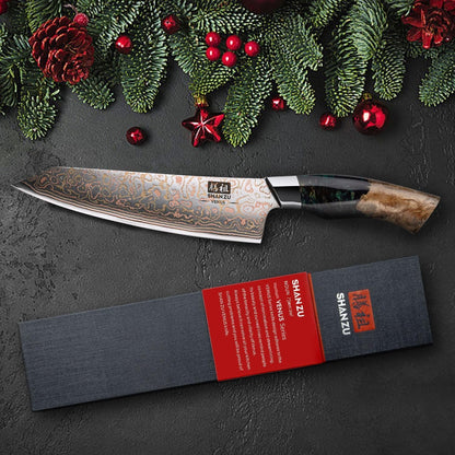Damascus Chef Knife 8 Inch, Japanese Kitchen Knives8