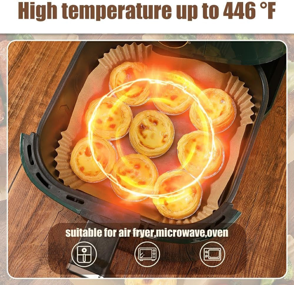 7-5-inch-air-fryer-parchment-paper-liners-square-150-pcs-non-stick-oil-proof-air-fryer-liners-disposable-for-2-5-qt-frying-baking-roast