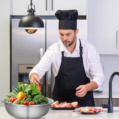 2 Pack 14 Quart Large Mixing Bowl Stainless Steel Oversized Serving Bowl, All Purpose Steel Bowl Metal Flat Bottom Bowl for Baking Cooking Meal Prep Marinating4
