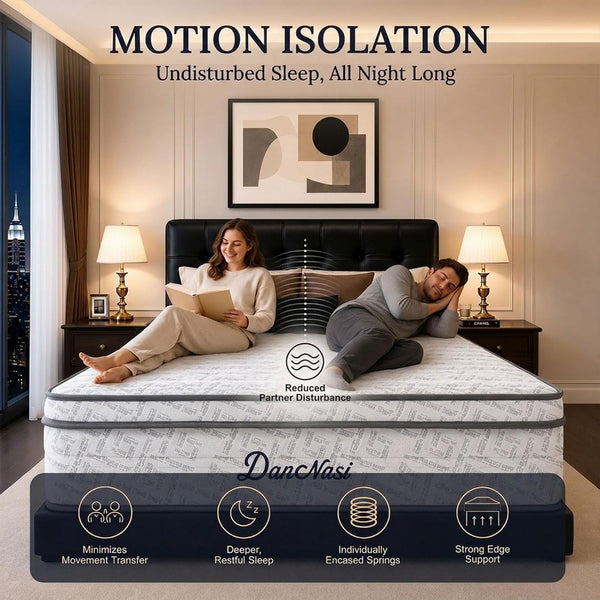 12 Inch Queen Hybrid Mattress, Medium Firm Gel Memory Foam6