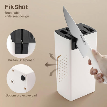 6-Piece Kitchen Knife Block Set, Apartment Essentials Knives5