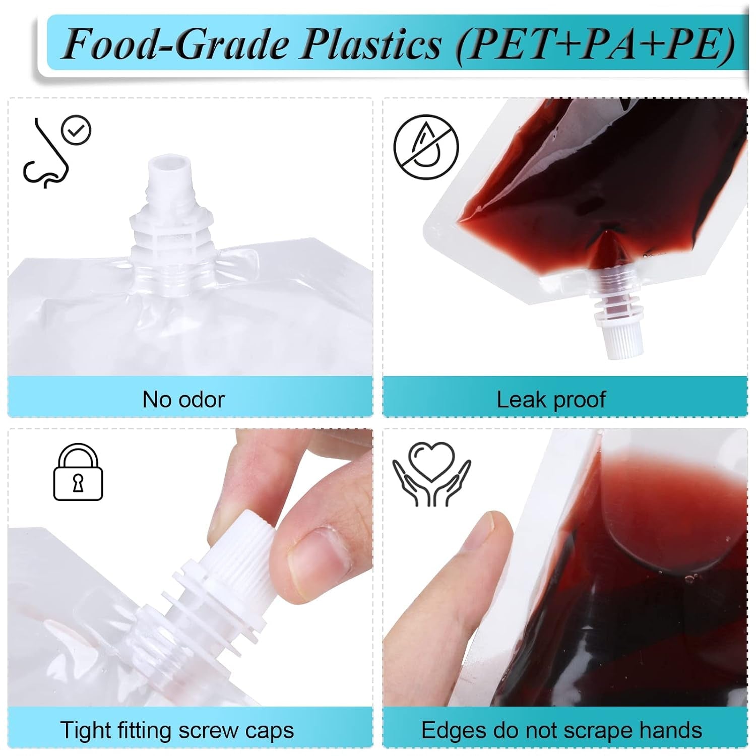 24-pcs-plastic-flasks-8-oz-concealable-and-reusable-drink-pouches-leak-proof-food-grade-plastic-for-travel-8oz-24pcs-3-funnels