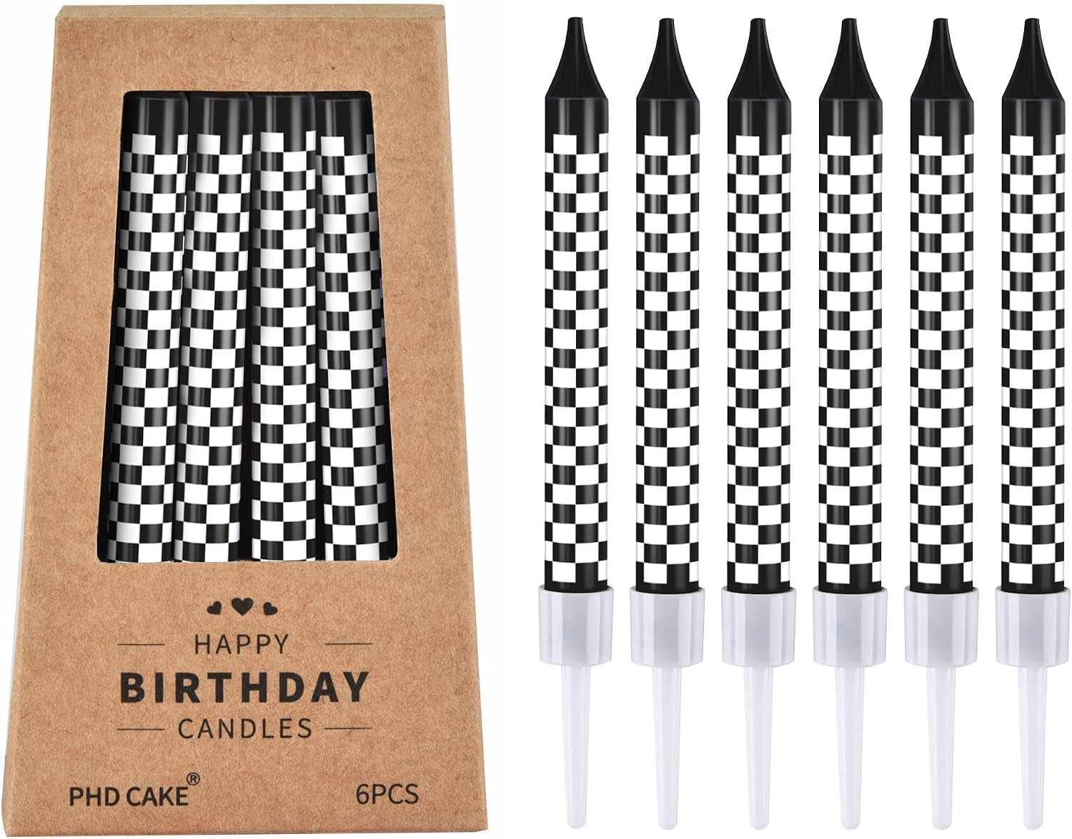 36-pcs-racing-cars-themed-birthday-candles-black-and-white-checkered-flag-candles-kids-party-decoration